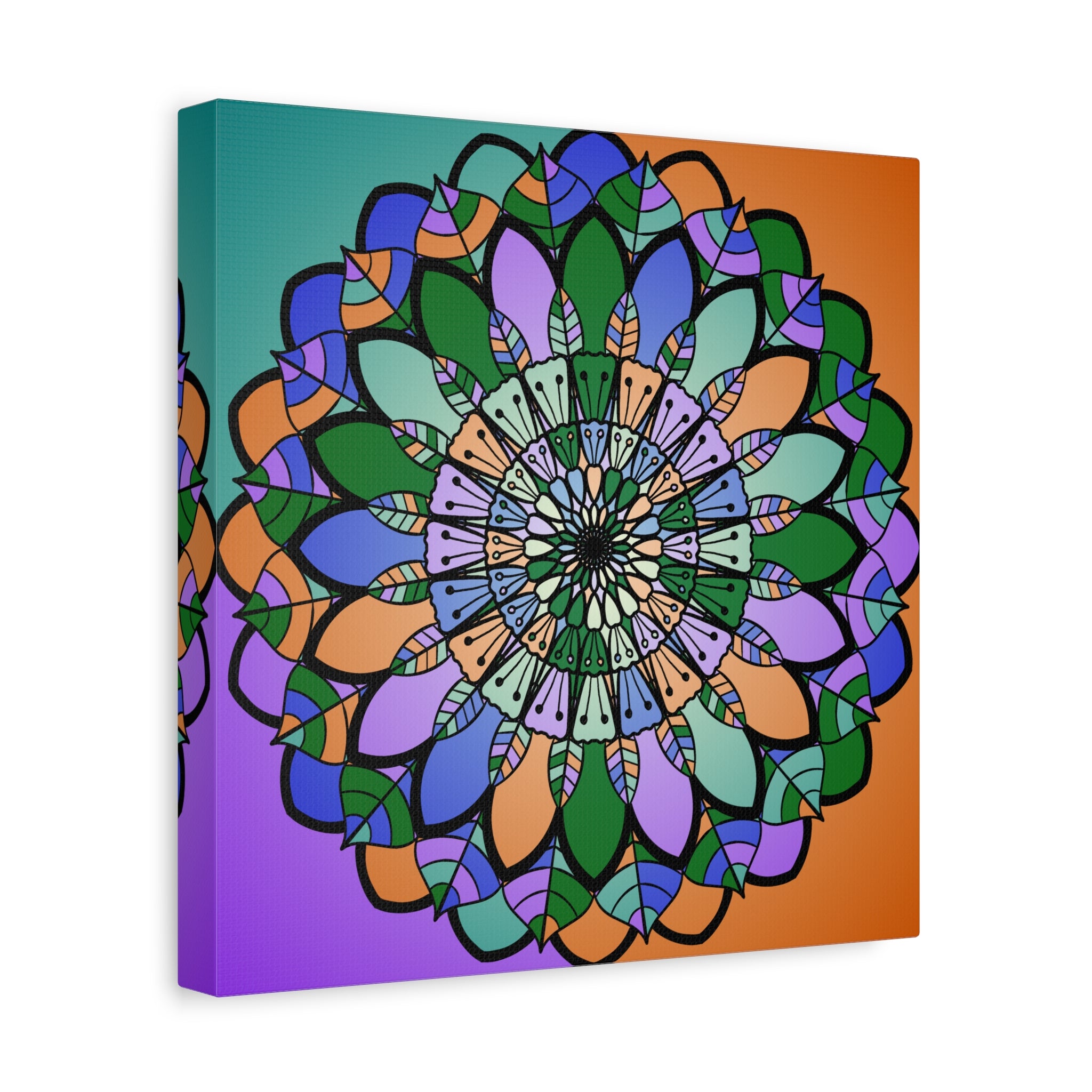 Floral Mandala Matte Canvas Wall Art