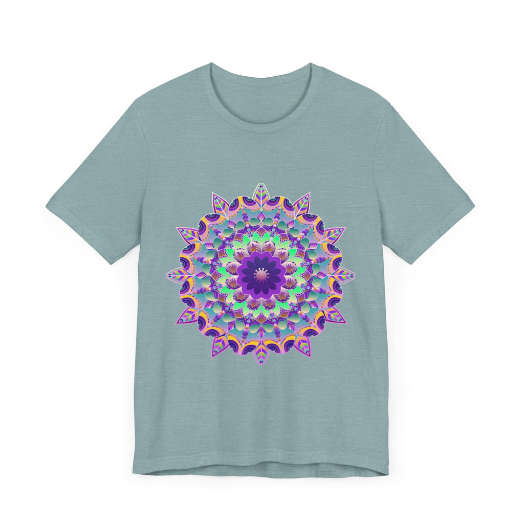 Vibrant and intricate Psychedelic Purple Mandala T-Shirt with eye-catching design