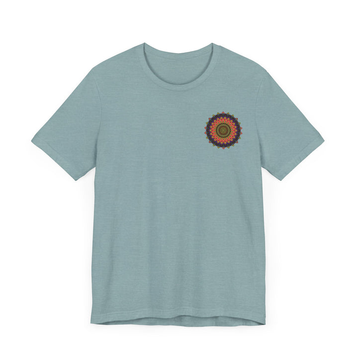 Vibrant mandala tee for promoting inner strength and calmness