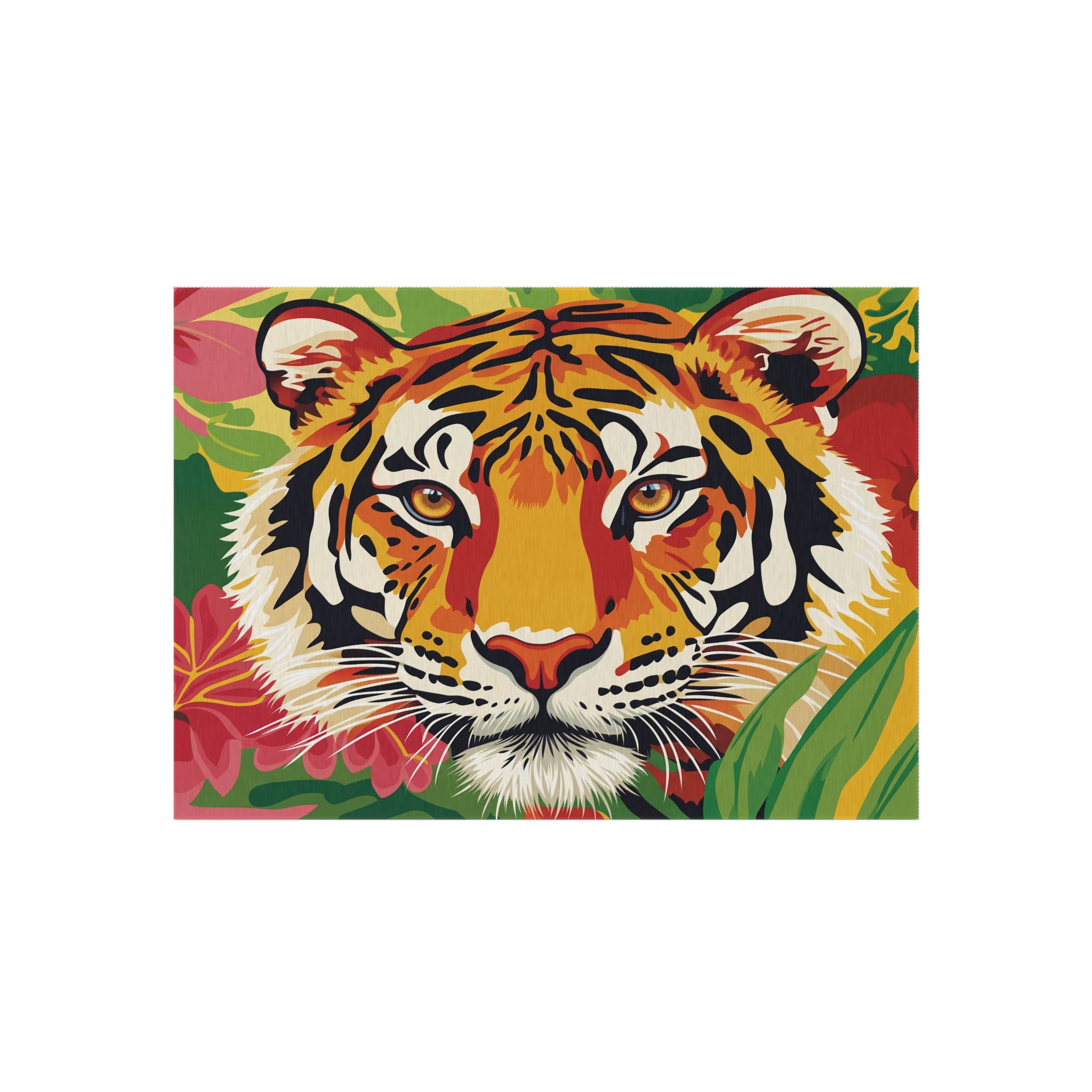 Tappeto da esterno - Zerbino con faccia di tigre tropicale