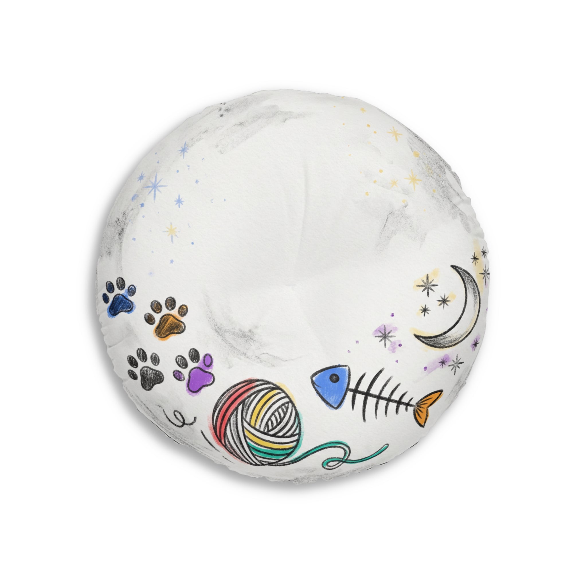 Cozy Snowday Cat Floor Pillow