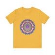Vibrant Mandala Tee featuring a beautiful and intricate design, promoting peace and harmony with its colorful and mesmerizing patterns