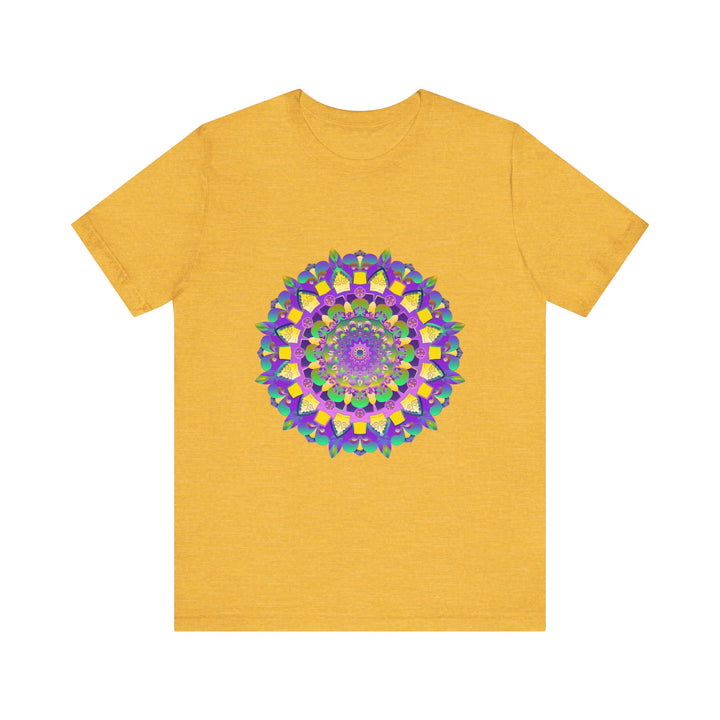 Vibrant Mandala Tee featuring a beautiful and intricate design, promoting peace and harmony with its colorful and mesmerizing patterns