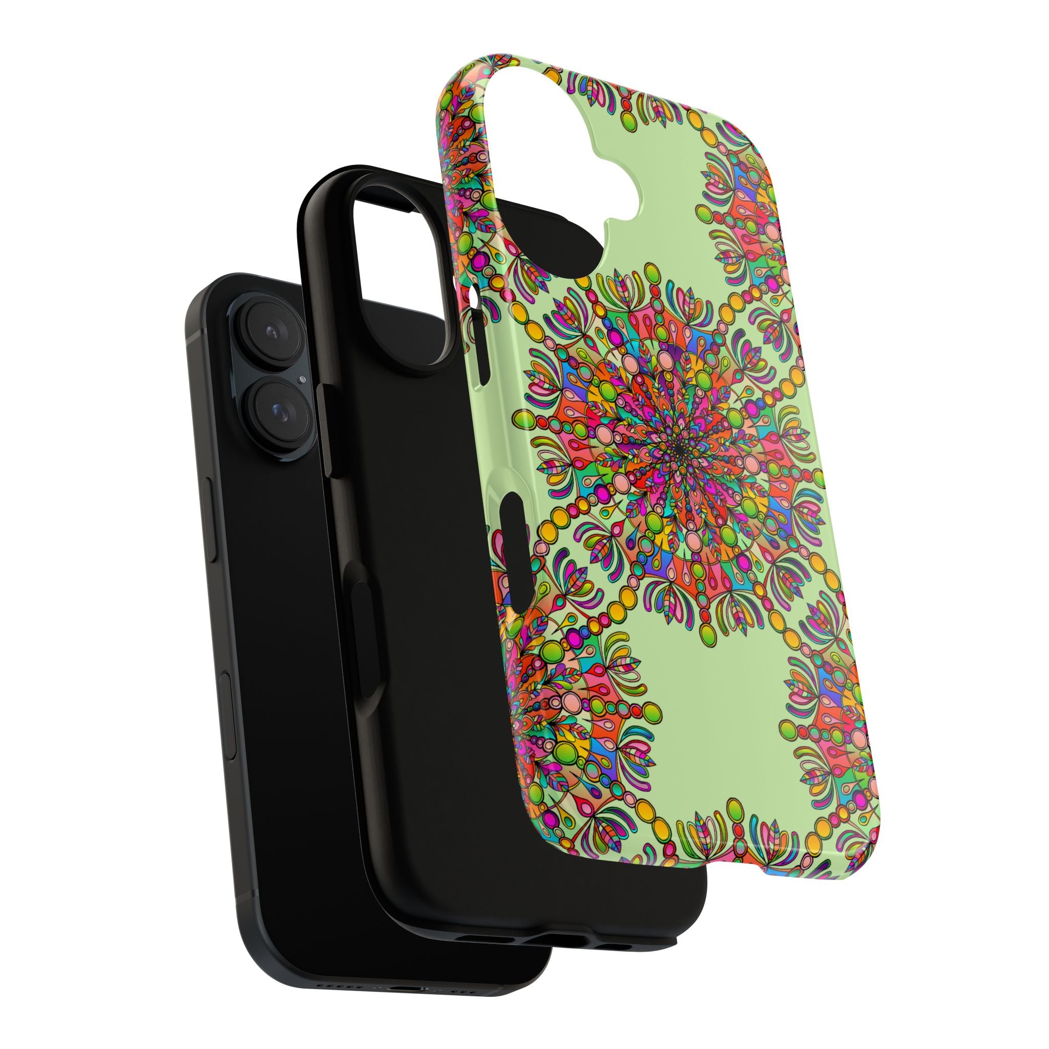 Custodia Vibrant Mandala per iPhone e Google Pixel | Custodie resistenti