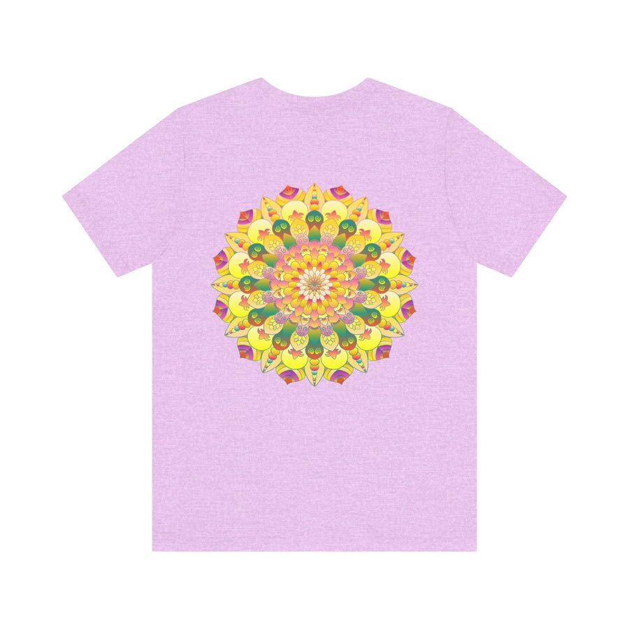 A colorful and intricate mandala design adorns this vibrant tee, promoting spiritual peace and harmony with its soothing and uplifting presence