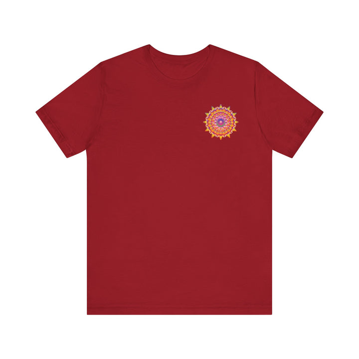 Vibrant Mandala T-Shirt with intricate spiritual design and calming colors