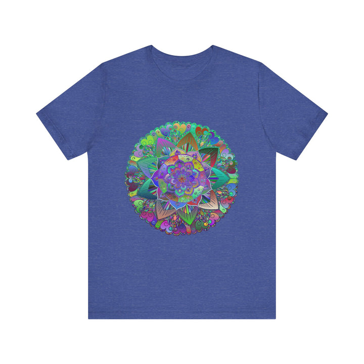 Vibrant Mandala Tee featuring a colorful and psychedelic design for a unique and eye-catching fashion statement