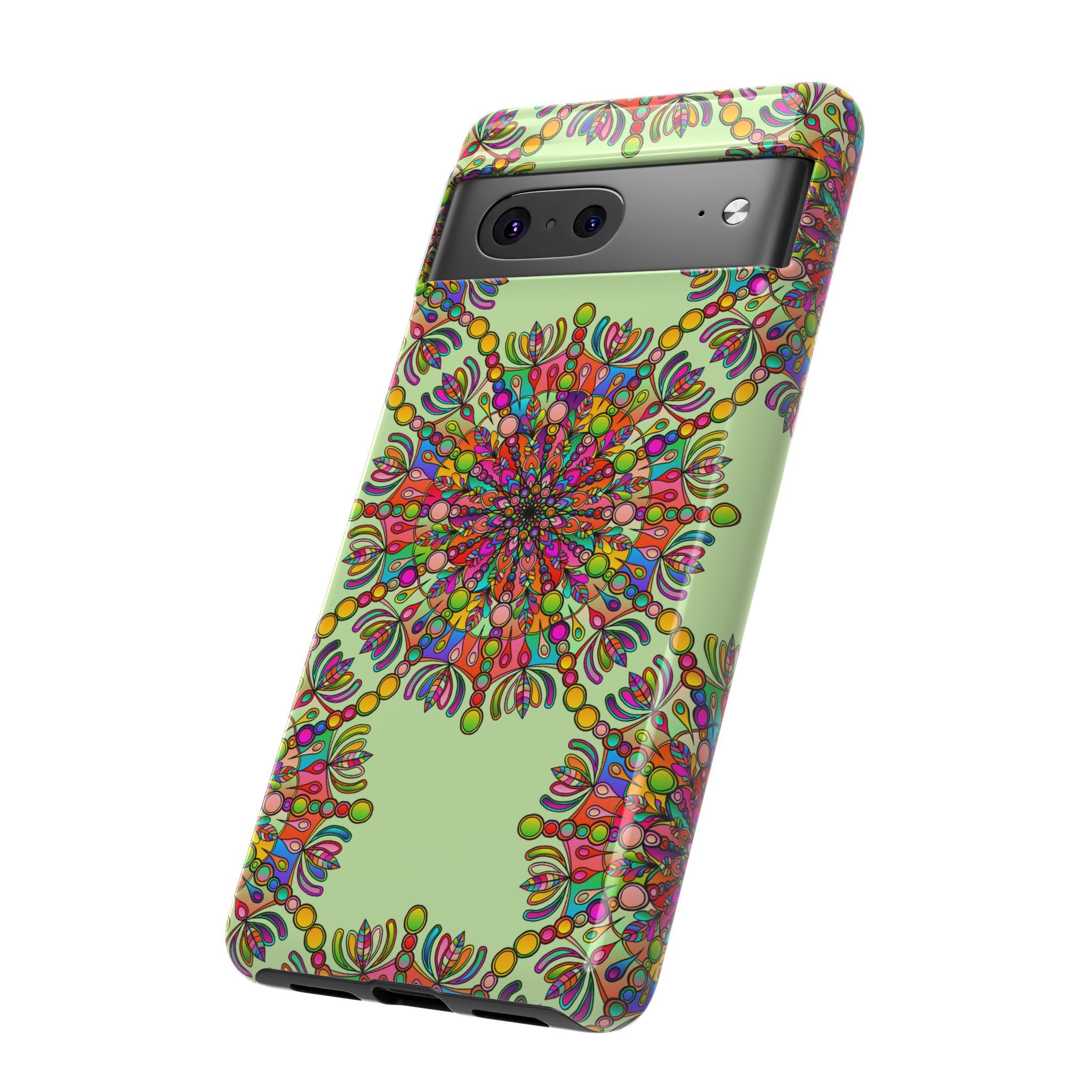 Custodia Vibrant Mandala per iPhone e Google Pixel | Custodie resistenti