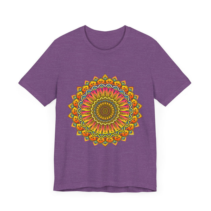 Vibrant Mandala Tee featuring intricate and colorful spiritual art design