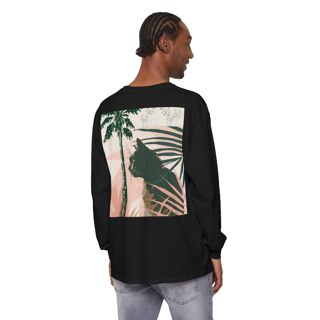 Black Cat Jungle Long Sleeve T-Shirt for weekend style alt text 50