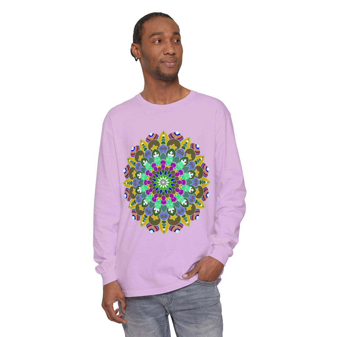 Colorful Mandala Long Sleeve T-Shirt - Spiritual Art 43