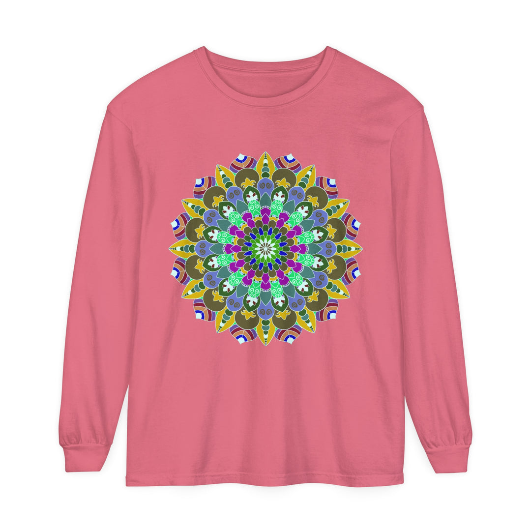 Colorful Mandala Long Sleeve T-Shirt - Spiritual Art 3