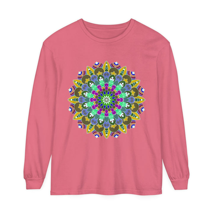 Colorful Mandala Long Sleeve T-Shirt - Spiritual Art 3