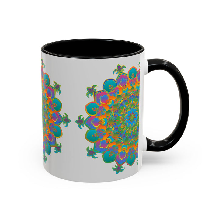 Colorful and intricate Mandala Art Mug for a unique drinking experience