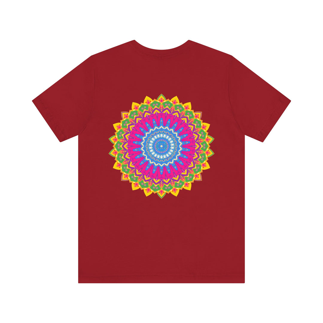 Vibrant Mandala T-Shirt with intricate spiritual design for inner peace and tranquility