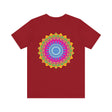 Vibrant Mandala T-Shirt with intricate spiritual design for inner peace and tranquility