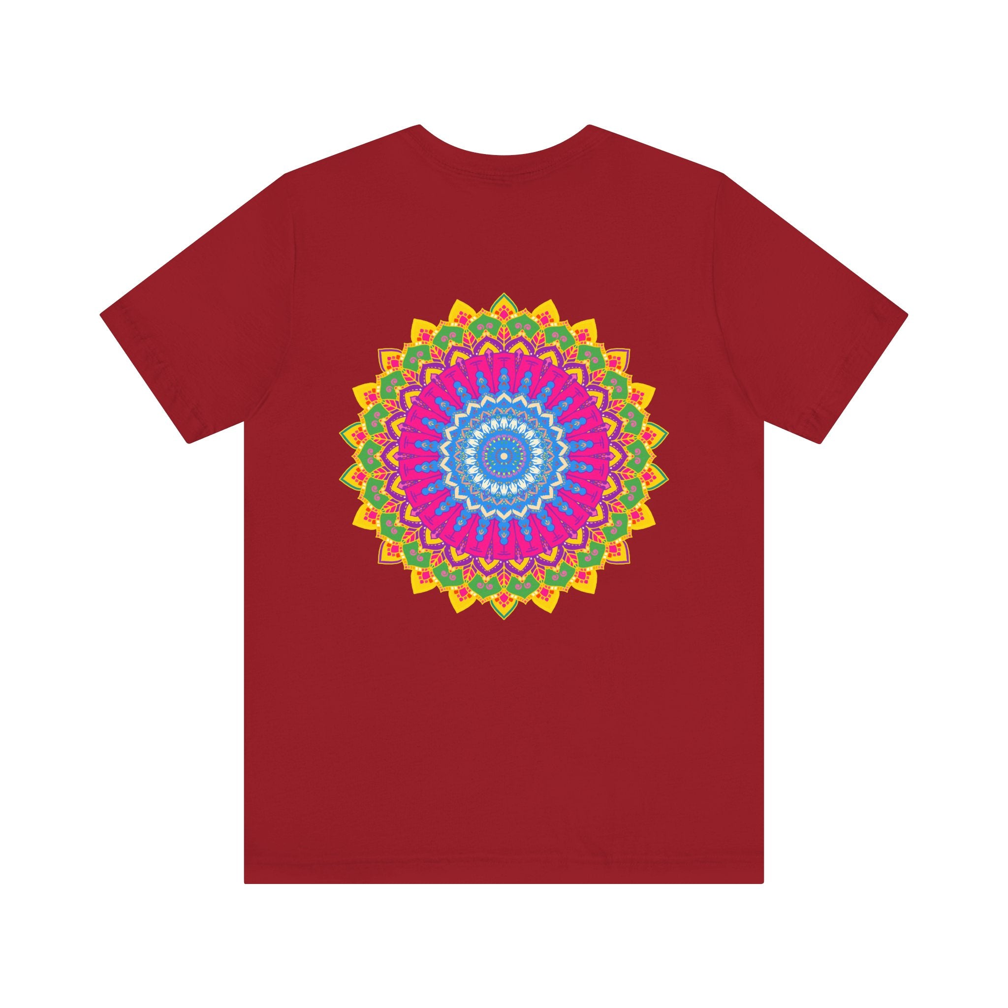 Vibrant Mandala T-Shirt with intricate spiritual design for inner peace and tranquility