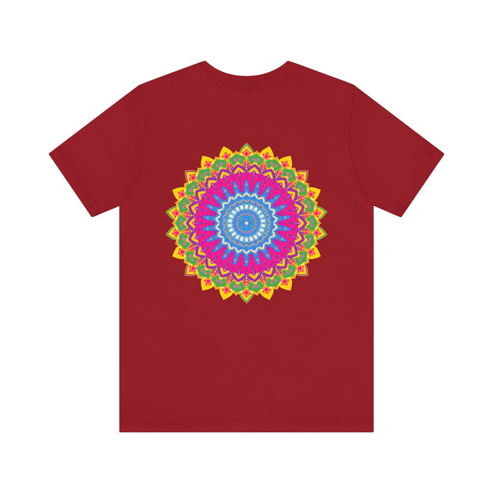 Vibrant Mandala T-Shirt with intricate spiritual design for inner peace and tranquility