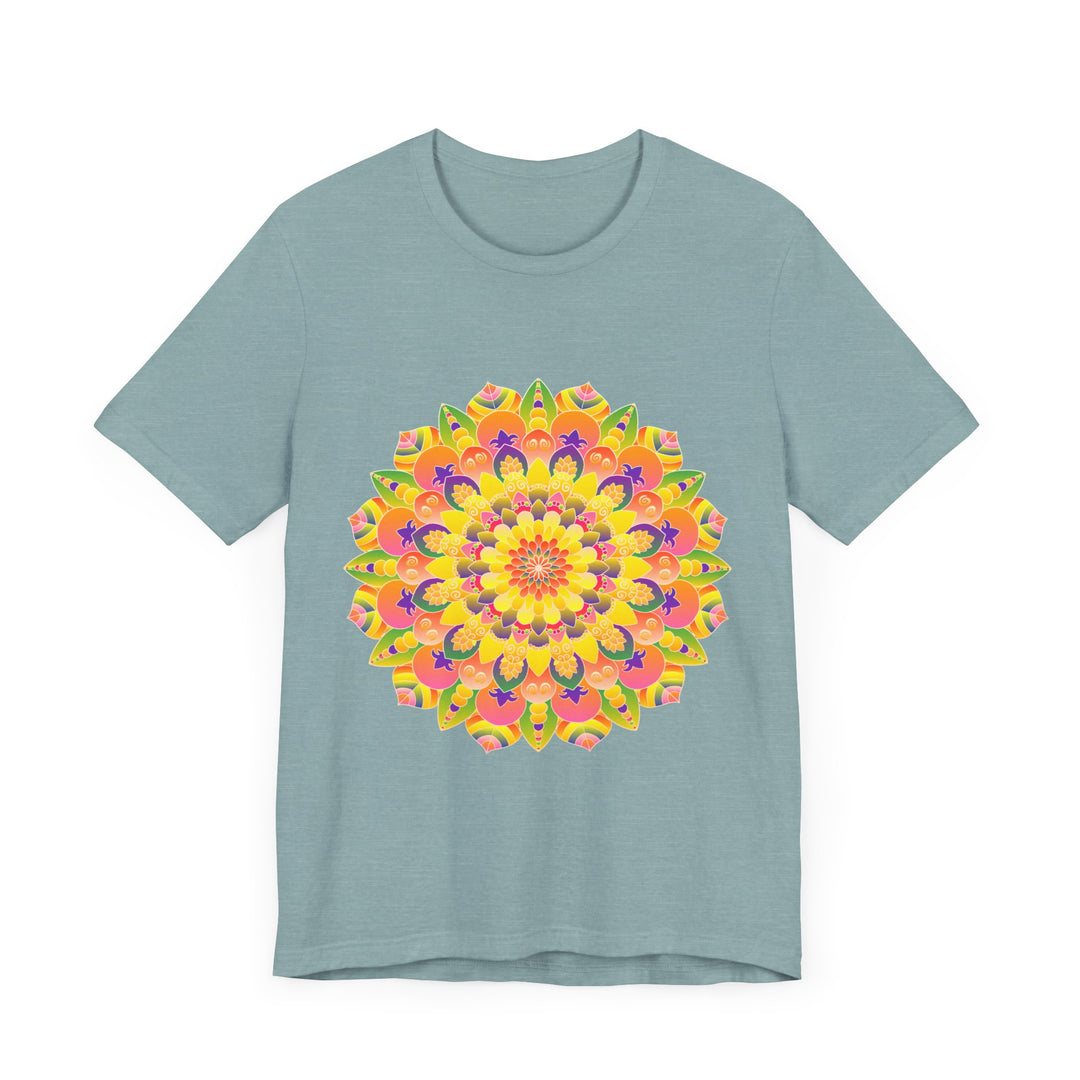 Vibrant mandala tee featuring a stunning and intricate spiritual art design