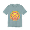 Vibrant mandala tee featuring a stunning and intricate spiritual art design