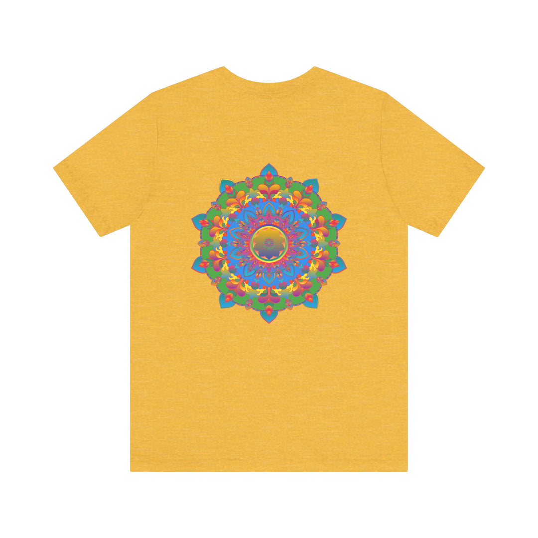 A visually striking Vibrant Mandala Tee that embodies spiritual peace and harmony