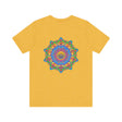 A visually striking Vibrant Mandala Tee that embodies spiritual peace and harmony