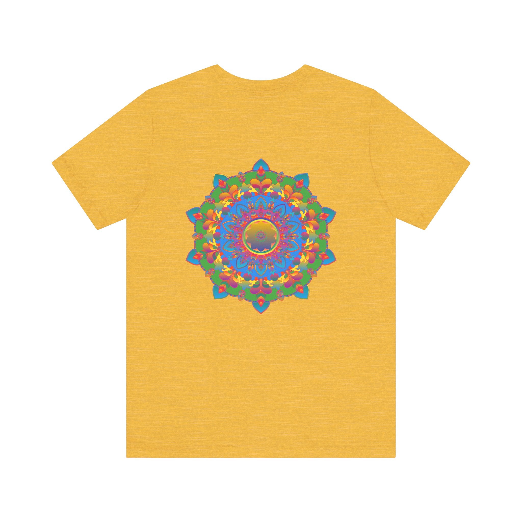 A visually striking Vibrant Mandala Tee that embodies spiritual peace and harmony