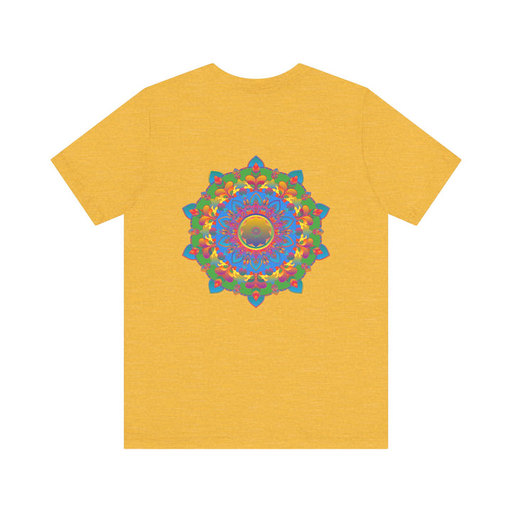 A visually striking Vibrant Mandala Tee that embodies spiritual peace and harmony