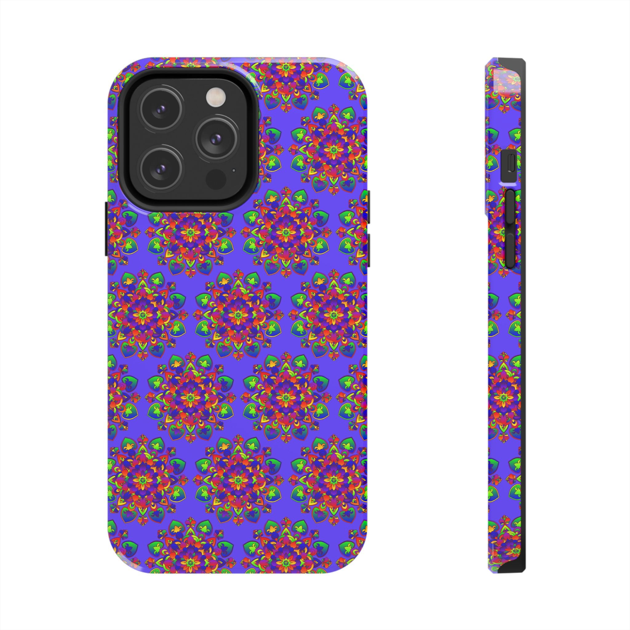 Tiled Hand Drawn Mandala Rainbow Phone Case - Standard alt text 83