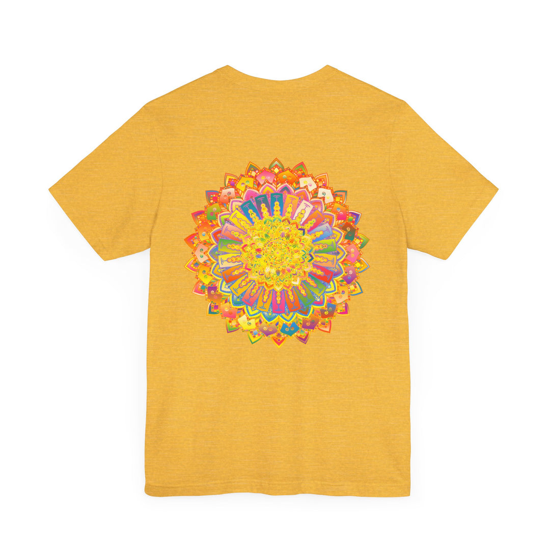 Vibrant Mandala Tee featuring intricate design for a spiritual sense of peace and harmony, perfect for meditation and mindfulness practices