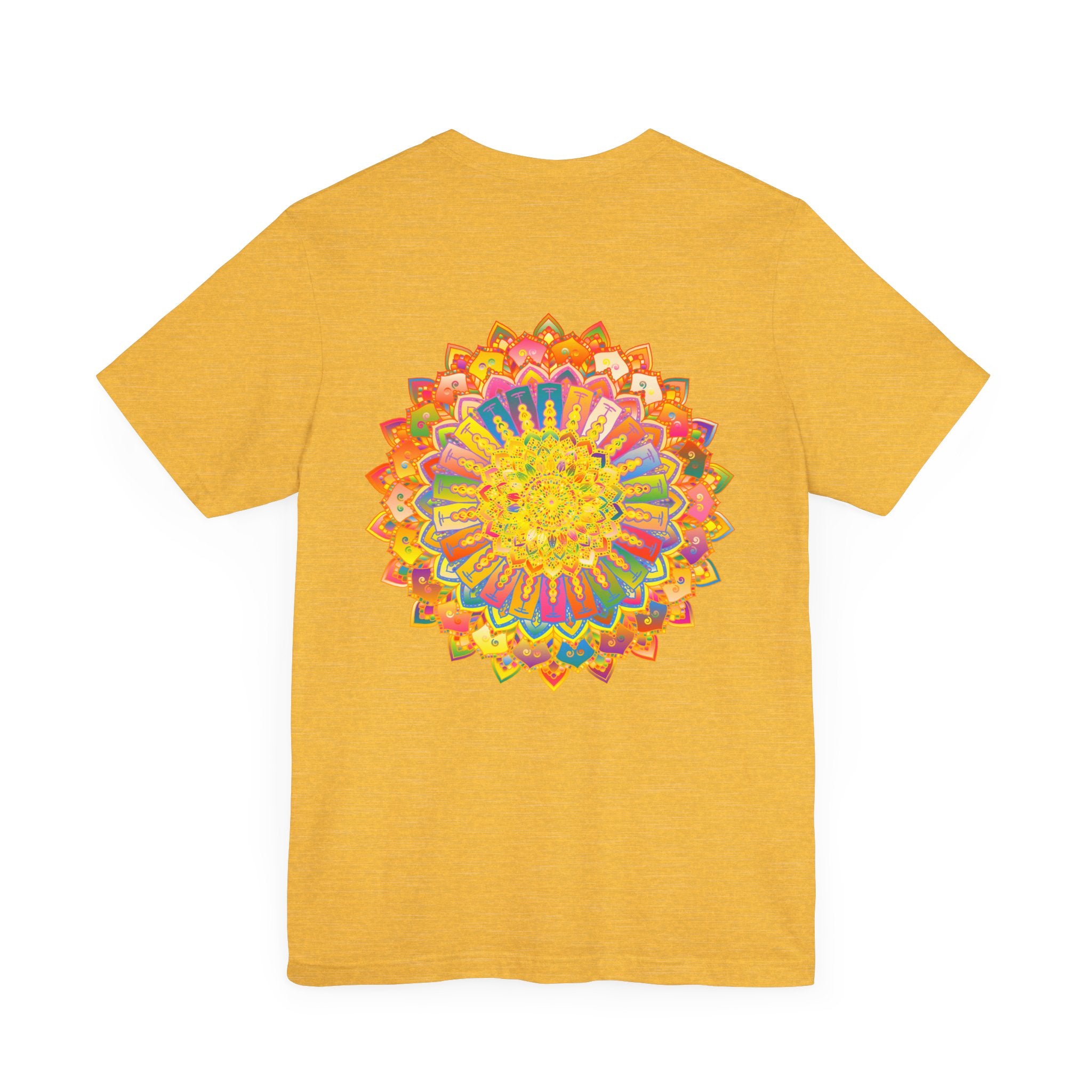 Vibrant Mandala Tee featuring intricate design for a spiritual sense of peace and harmony, perfect for meditation and mindfulness practices