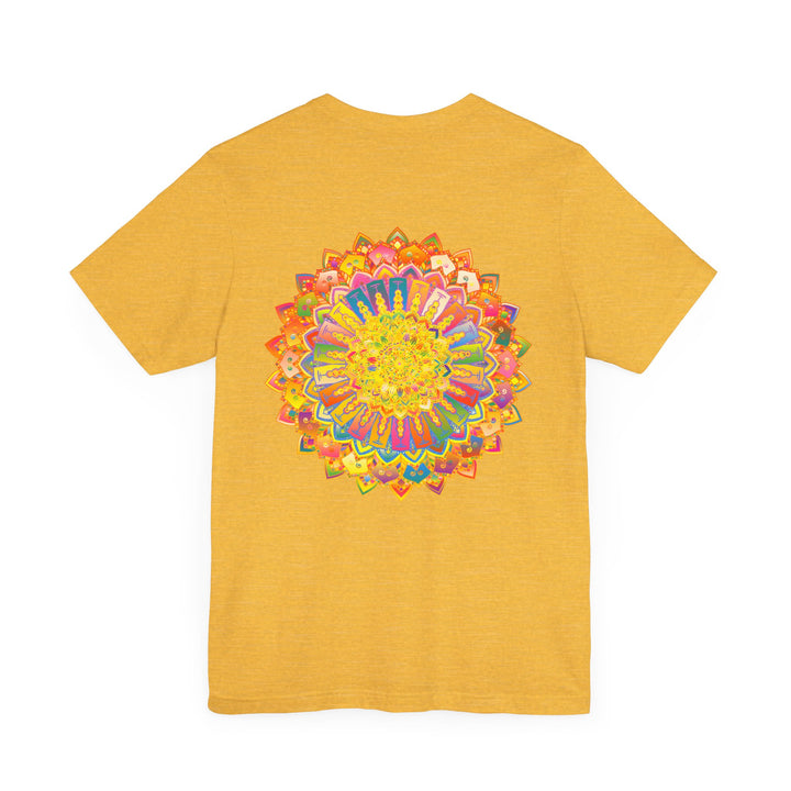 Vibrant Mandala Tee featuring intricate design for a spiritual sense of peace and harmony, perfect for meditation and mindfulness practices