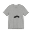 A spooky and cool black cat mystery t-shirt with a mysterious design