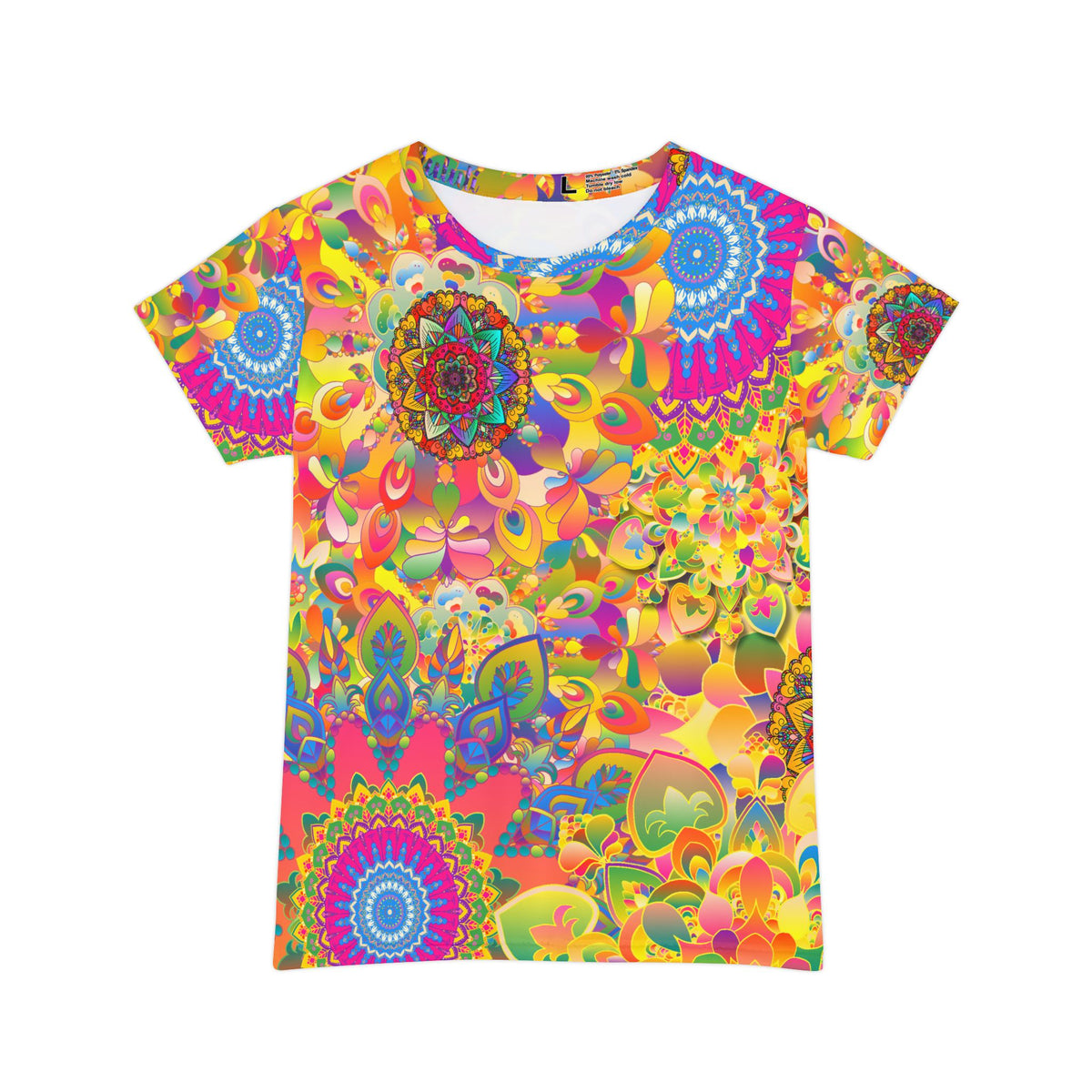 Psychedelic Floral Mandala Women’s Short Sleeve Shirt
