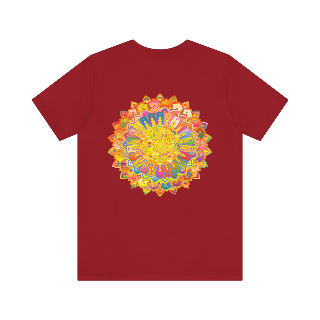 Vibrant Mandala Tee featuring intricate spiritual design for inner peace and harmony