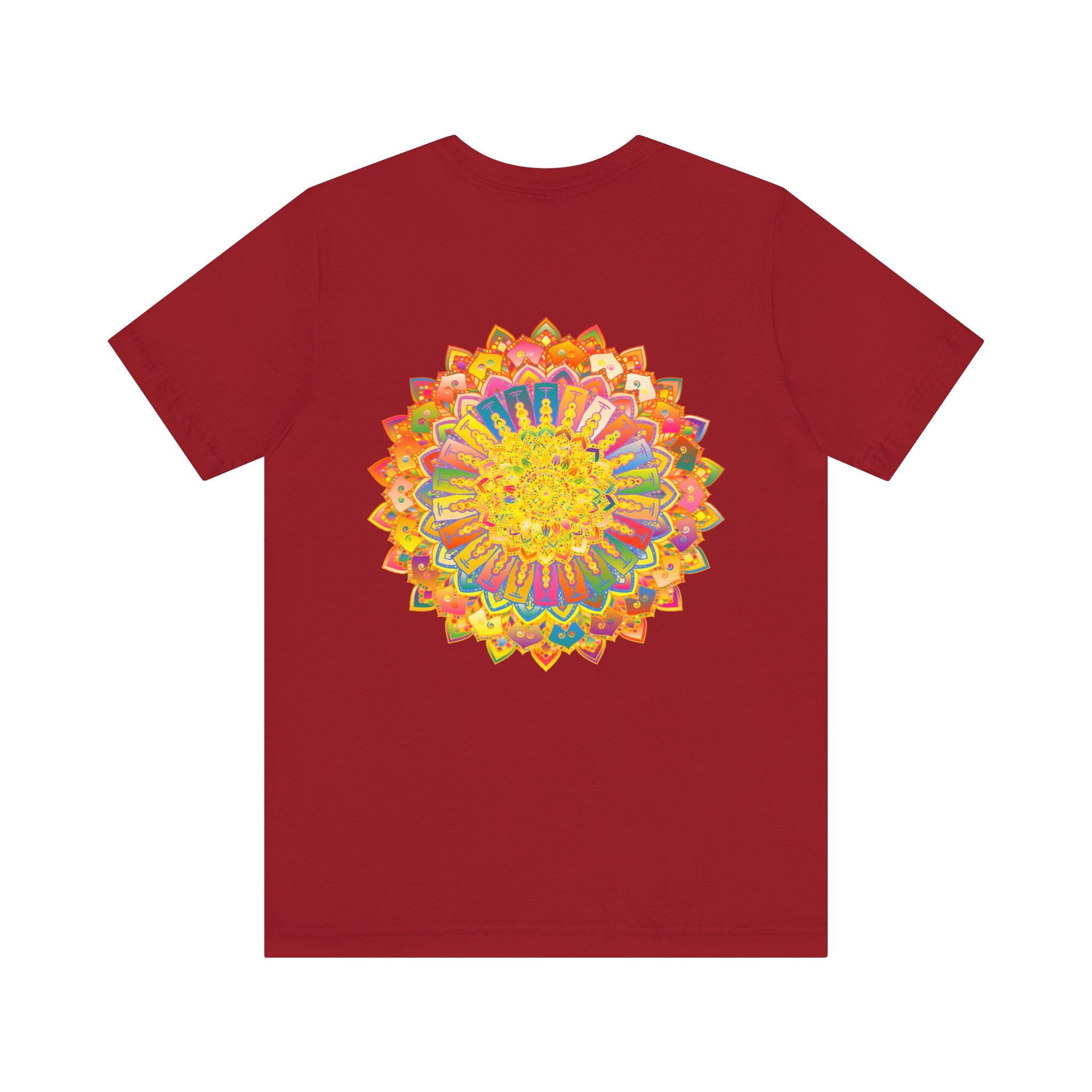 Vibrant Mandala Tee featuring intricate spiritual design for inner peace and harmony