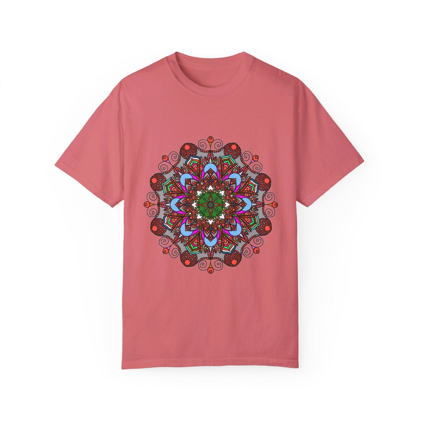 100% Ring-Spun Cotton T-Shirt with vibrant Mandala Art