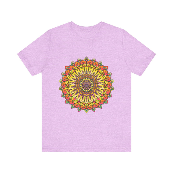 Stunning Intricate Mandala T-Shirt in Vibrant Colors and Geometric Patterns