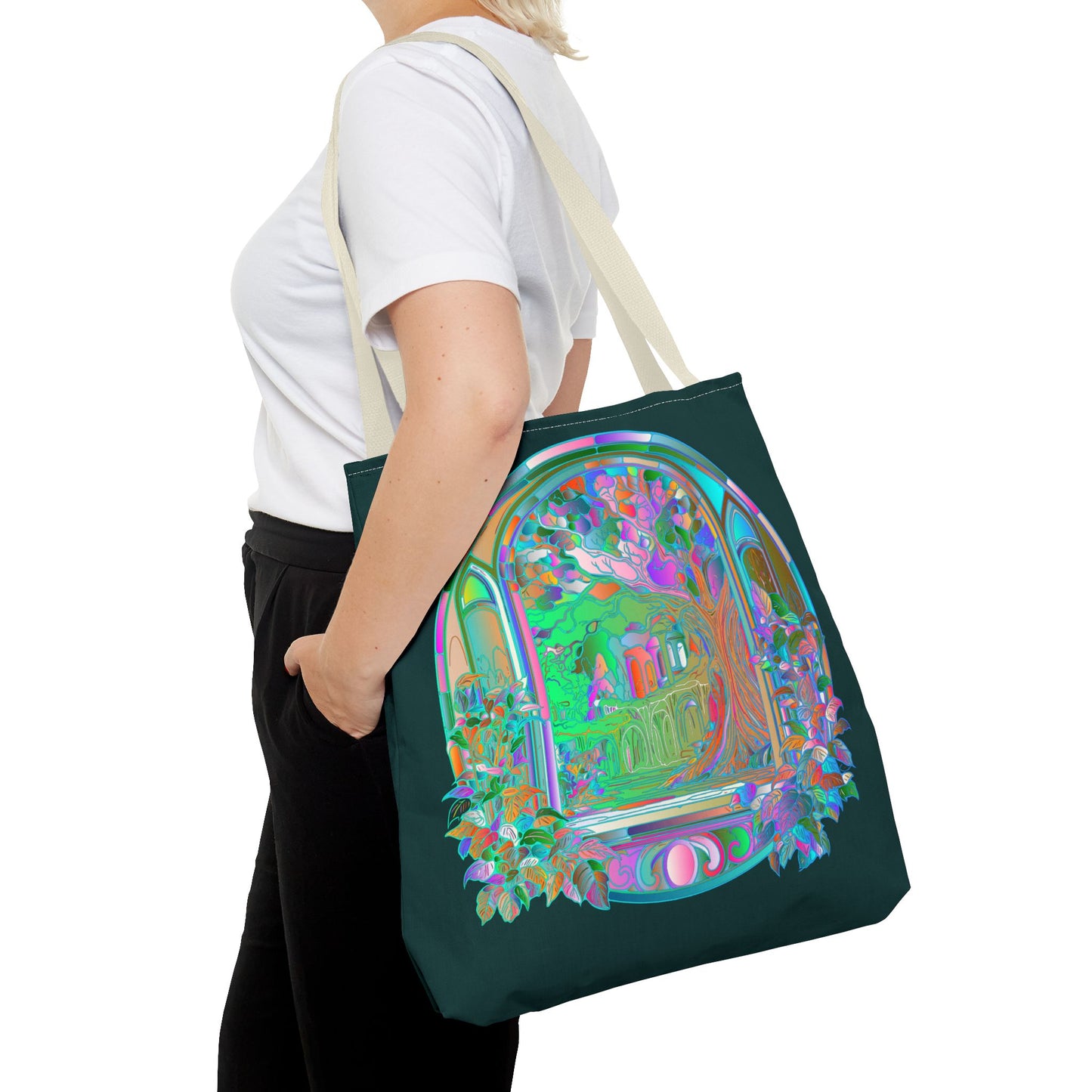 Mystisches Natur-Mandala Stofftasche