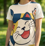 Laughing Cat Ukiyo-e Tee