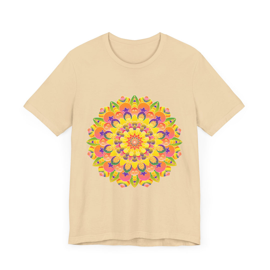 Vibrant Mandala Tee featuring a colorful and intricate spiritual art design