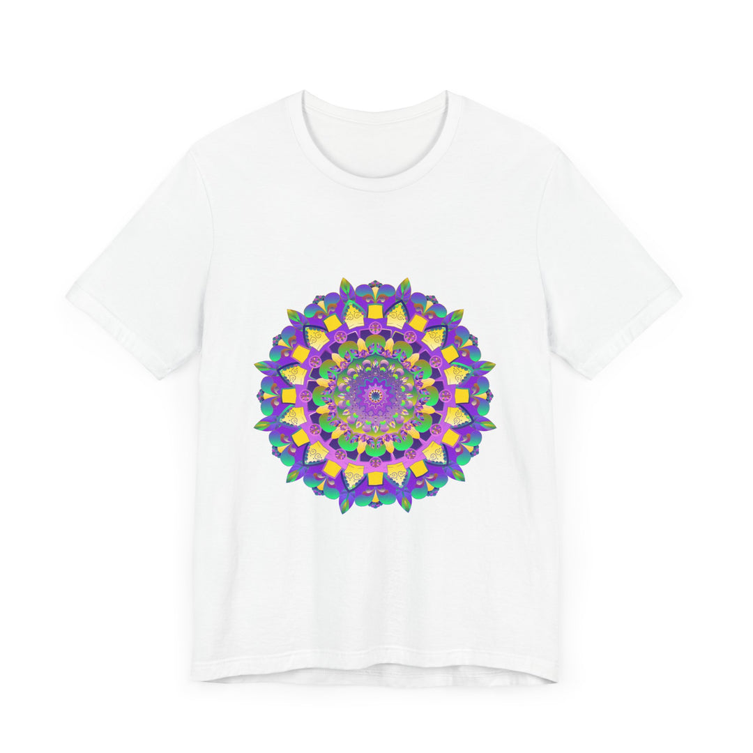 Colorful, intricately designed mandala tee featuring the words 'Peace & Harmony'