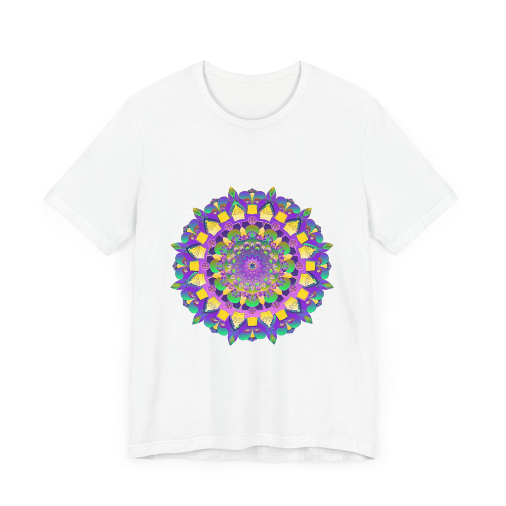 Colorful, intricately designed mandala tee featuring the words 'Peace & Harmony'