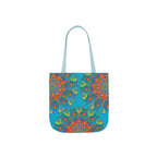 Canvas Tote Bag in Bright Tropical Colors for Summer Fun