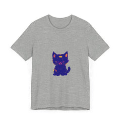 Blue Cat T-Shirt with a distinctive and captivating Black Cat design