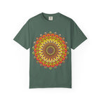 Sunburst Mandala T-Shirt — Vibrant Floral Boho Graphic Tee