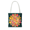 Beautiful and vibrant Mandala Lotus Tote Bag with intricate floral design