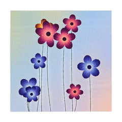 Bunte Tischdecke mit Wildblumenmuster
