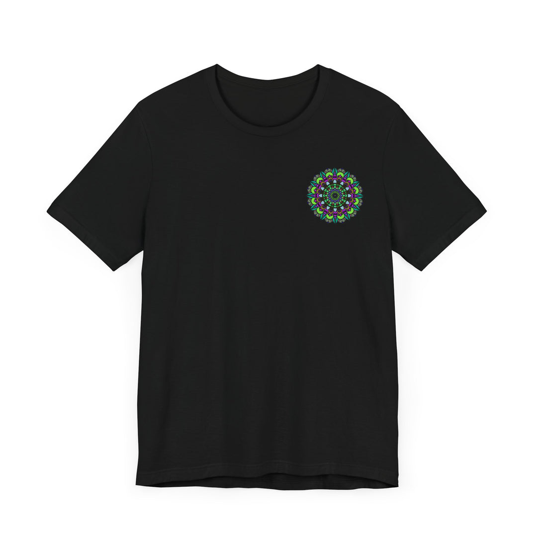 Vibrant and colorful Mandala Peace Tee representing spiritual harmony and inner peace