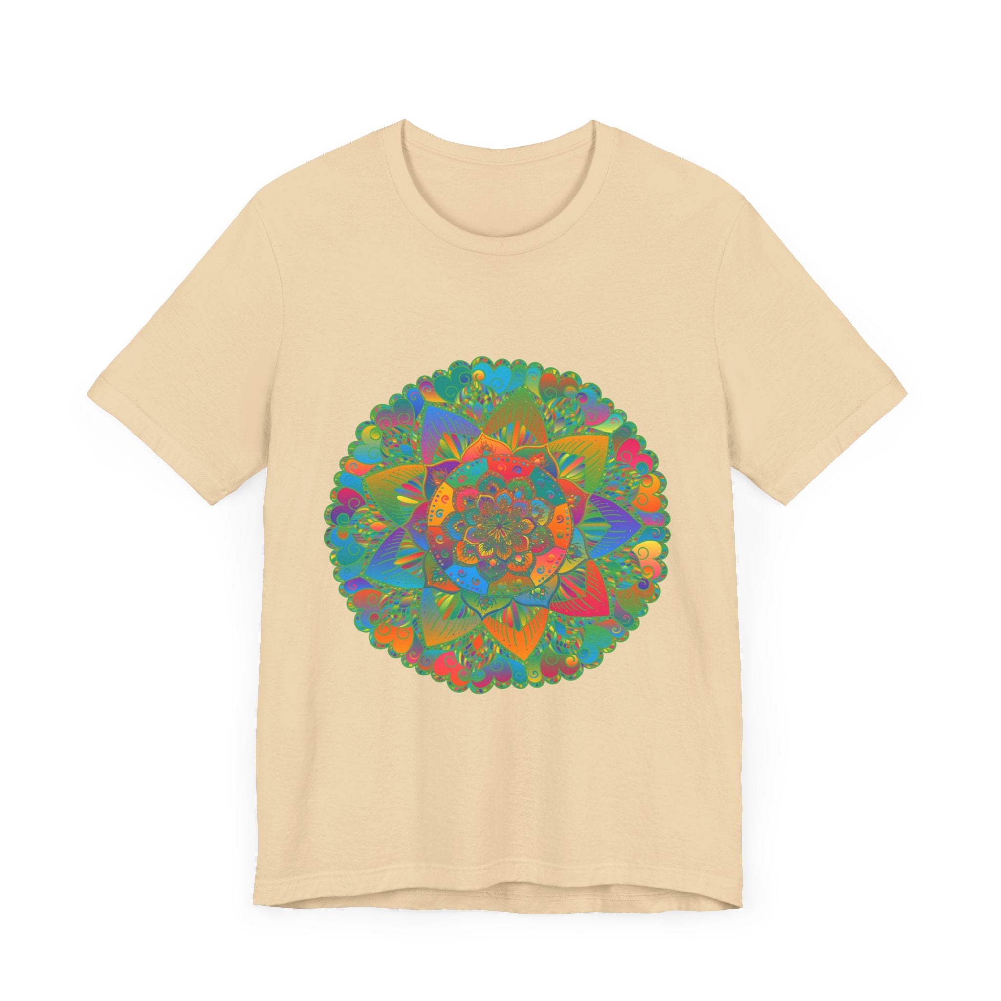 Vibrant Mandala Tee featuring a peaceful and tranquil design for ultimate relaxation and positive vibes